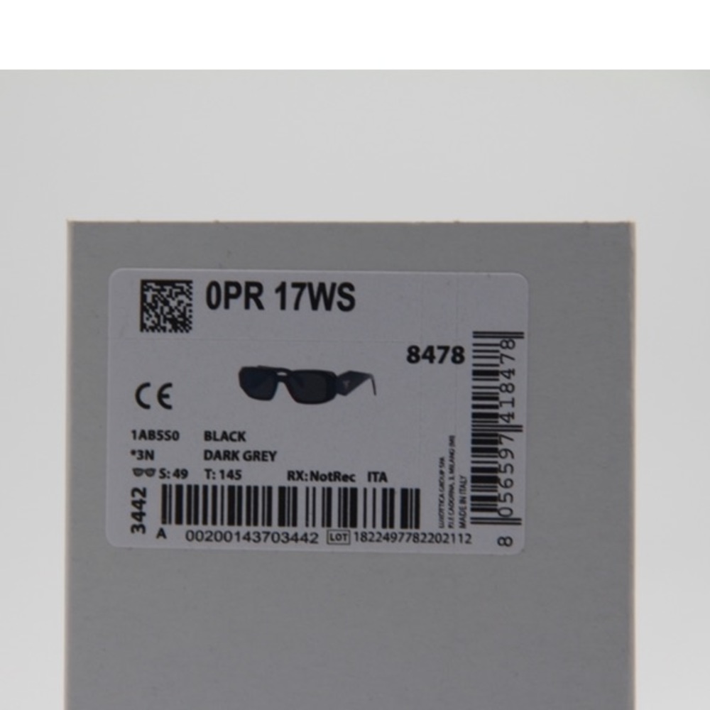 NEW PRADA PR 17WS 1AB-5S0 SUNGLASSES PRADA PR17WS BLACK PRADA PR17WS 1AB5S0 - Picture 15 of 15